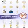 2 Pack 29mm Soft Flexible Rim Flanges for Medela Breast Pumps, Compatible with Medela Pump in Style, Sonata, Freestyle, Symphony, Maxflow, Lansinoh Signature Pro and PersonalFit view 2