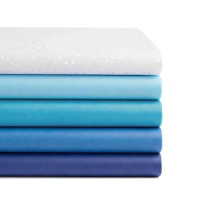 UNIQOOO 500 Sheets Blue Tissue Paper, 5 Colors Tissue Paper for Gift Bags Gift Wrap Supplies Bulk for Crafts Party Decorations Art Projects, 20x14 Inch