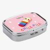 1pc Square Pill Box, Mini 2 Compartment Medicine Pill Organizer, Household Portable Medicine Storage Box, Vitamins Fish Oil for Pockets Purses Travel Unique Gift (Pink Chill Pill) view 2