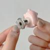 Piggy Toilet Button Pusher Set of 4 Cute Pink Toilet Flusher Top Push Button for Long Nail Flush Button Hygienic Bathroom Helper & Decor (Pink) view 4