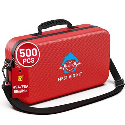 500 Pcs First Aid Kit for Travel/Camping/Businesses/Home/Car, Waterproof Emergency Kit for Hiking, Sports, Truck, Office, Vehicle & Outdoor Emergency Supplies, Well-Organized Home Travel Essentials