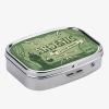 1pc Square Pill Box, Mini 2 Compartment Medicine Pill Organizer, Household Portable Medicine Storage Box, Vitamins Fish Oil for Pockets Purses Travel Unique Gift (Skull Poison) view 2