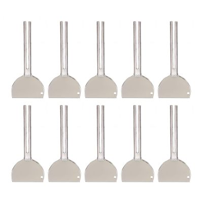 10pcs Stainless Steel Toothpaste Squeezer, Metal Tube Roller Key, Half Round Tube Squeeze Tool for Efficient Paste Extraction, Durable and Rustproof for Home Hair Dye Toothpaste