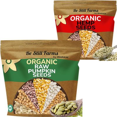 Be Still Farms Organic Soft White Wheat Berries and Organic Rye Berries Grain Combo