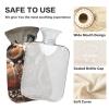 Hot Water Bottle with Soft Cover Feet and Bed Warmer Hamster Guinea Pig Warm Water Heat Bottles for Menstrual Cramps Pain Relief Medium view 4