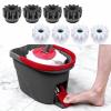 Begot 4PCS Pedal Bearing Replacement Compatible with O-Cedar Easywring, Easy Fix for 90% Rotation Mop Bucket on The Market (Black) view 4