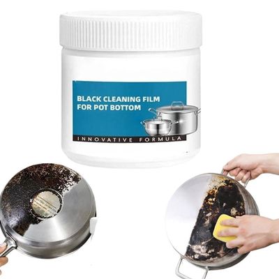 WERDOGE 9.17oz Powerful Burnt Residue Remover Paste For Cookware, Black Cleaning Film ForPot Bottom, Stainless SteelBurnt Pot Cleaner, Burnt GreaseRemoverFor Cast Iron Pots (1SET)