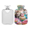 Hot Water Bottle with Soft Cover Bed Hand Feet Warmer Winter Gift Cute Cats with Donuts Hot Water Bag for Menstrual Cramps Small view 2