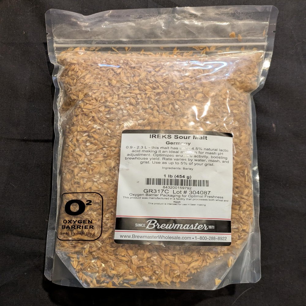 1LB MALT IREKS 1856 SOUR MALT ACIDULATED Meussdoerffer Sauermalz - 1 LB Uncrushed 4.5% Natural Lactic Acid for PH Reduction