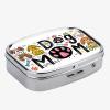 1pc Square Pill Box, Mini 2 Compartment Medicine Pill Organizer, Household Portable Medicine Storage Box, Vitamins Fish Oil for Pockets Purses Travel Unique Gift (Dog mom) view 2