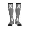 Lung Cancer Awareness Compression Socks for Women and Men 15-20mmHg-Circulation Support Socks view 2