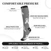 Lung Cancer Awareness Compression Socks for Women and Men 15-20mmHg-Circulation Support Socks view 3