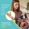 fibee Resting Hand Splint, Stroke Hand Wrist Brace for Carpal Tunnel Night Support, Pain Relief for Stroke Recovery, Flexion Contractures, Arthritis, Tendonitis, Right Hand, Black, S view 2