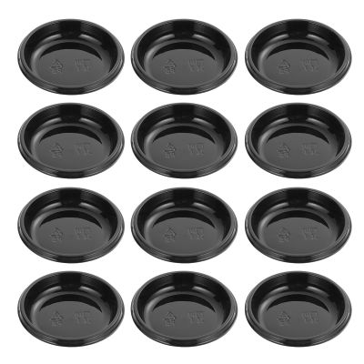 Yiodauh Plastic Disposable Sauce Dishes 500 Pcs Thicken Sauce Dish Round Plastic Food Container For Home Restaurant Kitchen Vinegar Holder Disposable Tasting Plate