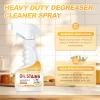 Heavy-Duty Kitchen Degreaser Foam Cleaner, Powerful Kitchen Degreaser Spray & Dual Side Scrub Sponge Set Grease Remover for Stove Range Hood (2, Standard) view 2