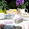 100 Count Lavender Floral Cocktail Napkins Disposable Paper Napkins for Bridal Shower Garden Party Spring Table Decorations view 4