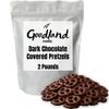 Goodland Farms Dark Chocolate Covered Pretzels, 2 lb Bag, Sweet & Salty Crunchy Pretzel Snack view 1