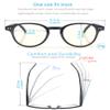OLOMEE Reading Glasses Women Blue Light Blocking Round Readers +2.00 Blue Ray Magnifying Cheaters for Small Head/Petite Face 4 Pack view 3