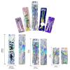 100pcs Holographic Bags, Resealable Aluminum Foil Long Jewelery Plastic Pouch for Party Favors, Cosmetics, Jewelry, Craft Supplies(Blue,6x23cm-100 pcs) view 2