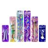 100pcs Holographic Bags, Resealable Aluminum Foil Long Jewelery Plastic Pouch for Party Favors, Cosmetics, Jewelry, Craft Supplies(Blue,6x23cm-100 pcs) view 3