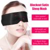 cobee 2 Pcs Blindfold and Hand Ties for Bedroom, Blockout Satin Sleep Mask Adjustable Sleeping Blind Folds Eye Mask Blindfold for Adult Couples Nap Yoga Travel Night Sleeping(145cm/57inch) view 3