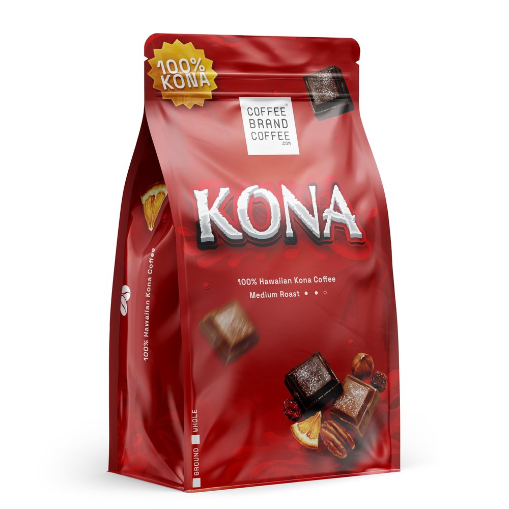 100% Kona Medium Roast Ground Coffee Brand Coffee, Rich Flavor from Hawaiis Kona Volcanic Soil, Chocolate, Roasted Nut, Farm Fresh & Family Crafted | Perfect for Anytime Brewing | 7 Oz