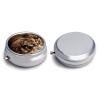 Angry Lion Pill Box 3 Compartment Small, Personalized Pill Organizer with Mirror, Portable Pill Case for Pocket Or Purse, Round Pill Containe Travel Gifts, Pill Holder view 3