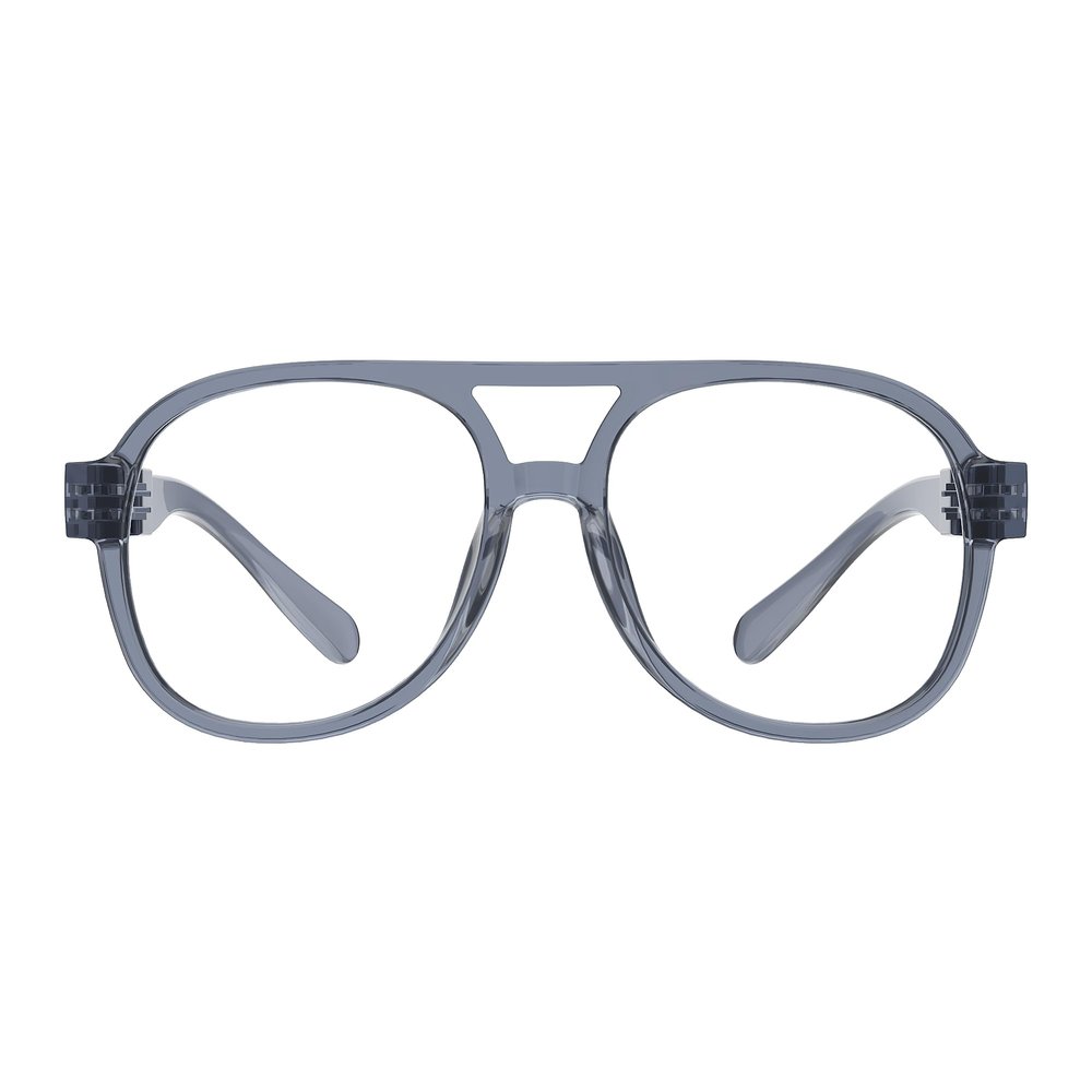 Eyekepper Oversized Pilot Reading Glasses for Men Women with Metalless Screwless Spring Hinge, Grey +2.75