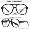 Eyekepper Oversized Pilot Reading Glasses for Men Women with Metalless Screwless Spring Hinge, Grey +2.75 view 2