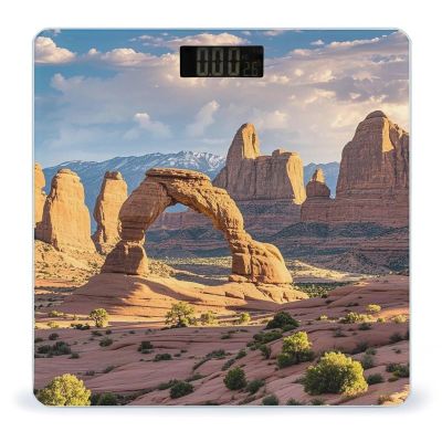 Arches National Park Scale for Body Weight Highly Accurate Digital Bathroom Body Scale Digital Bathroom Scales for People Anti-Slip Large LCD Display Smart Scales
