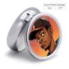 Round Funny Man Pill Organizer Pill Box 3 Compartment Portable Travel Medicine Case Daily Mini Compact Medicine Container Storage Vitamin Supplement Dispenser view 2