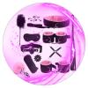 12 Piece Nylon Bedroom Fitness Set with Hip Trainer and Sleep Eye Mask - D10 (Pink) view 1