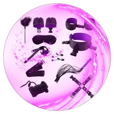 10 Piece New Multifunctional Nylon Set for Enhancing Muscle Strength, Feather Stick, Sleep Eye Mask, Nylon Wristband - D2 (Purple)