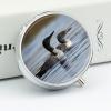Loon Birds Pill Box 3 Compartment Small, Personalized Pill Organizer with Mirror, Portable Pill Case for Pocket Or Purse, Round Pill Containe Travel Gifts, Pill Holder view 4