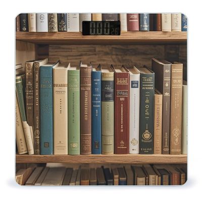 Books on The Bookshelf Scale for Body Weight Highly Accurate Digital Bathroom Body Scale Digital Bathroom Scales for People Anti-Slip Large LCD Display Smart Scales