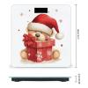Santa Hat Gift and Merry Christmas Scale for Body Weight Highly Accurate Digital Bathroom Body Scale Digital Bathroom Scales for People Anti-Slip Large LCD Display Smart Scales view 2