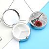 Round Eiffel Tower Red Rose Pill Organizer Pill Box 3 Compartment Portable Travel Medicine Case Daily Mini Compact Medicine Container Storage Vitamin Supplement Dispenser view 3