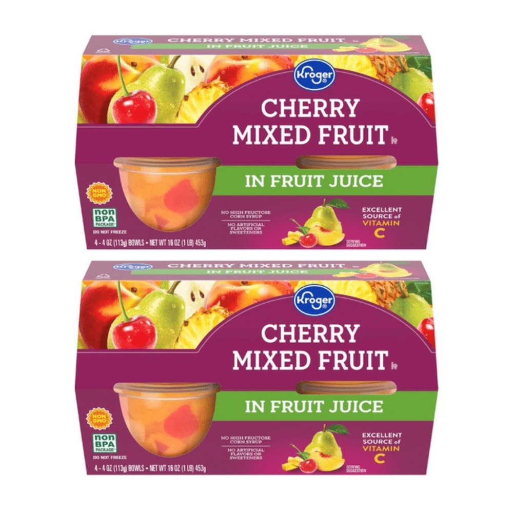 Cherry Mixed Fruit Cups in Juice 4 oz (2 PK)