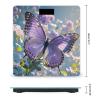 Beautiful Purple Butterfly Art Scale for Body Weight Highly Accurate Digital Bathroom Body Scale Digital Bathroom Scales for People Anti-Slip Large LCD Display Smart Scales view 2