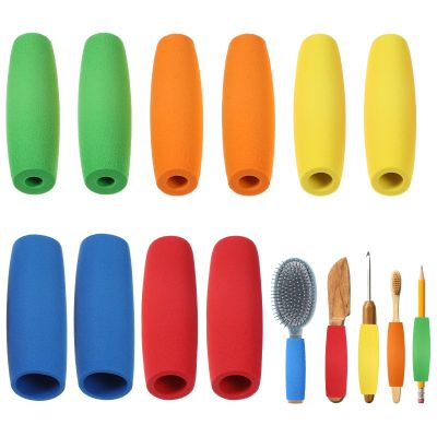 10 pcs Cutlery Padding Grips Foam Grip Tubing Foam Tubes Grip Aid Handle Utensils Tools for Disabled Elderly
