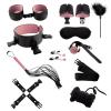 10 Piece New Multifunctional Nylon Set for Enhancing Muscle Strength, Feather Stick, Sleep Eye Mask, Nylon Wristband -Training Accessories-D2 (Pink) view 2