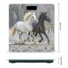 Black and White Horses Running Scale for Body Weight Highly Accurate Digital Bathroom Body Scale Digital Bathroom Scales for People Anti-Slip Large LCD Display Smart Scales view 2