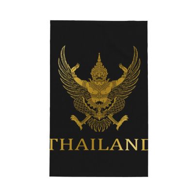 Kitchen Towels Thailand Thai Flag Logo Golden National Emblem 26x16 Inches Premium Waffle Ultra Soft Absorbent Quick Drying Decorative Dish Towels for Kitchen & Multi-Use
