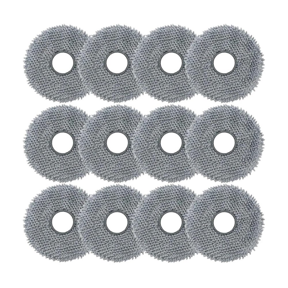 12 Pieces Mop Cloth, Compatible For Roborock Qrevo QV 35A/S5V/CurvX/Edge S5A/QV 35S/Curv S5X/Qrevo Slim/Qrevo MaxV/Qrevo Curv/Qrevo S/Qrevo Pro/Qrevo Master, Robot Vacuum Cleaner Accessories