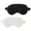 2 Pieces Plush Fluffy Eye Mask Comfortable Blindfold Eye Cover Soft Night Eyeshade Cover Cute Sleep Masks Adjustable Faux Fur Sleeping Mask for Women Men Travel Nap Gift