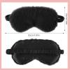 2 Pieces Plush Fluffy Eye Mask Comfortable Blindfold Eye Cover Soft Night Eyeshade Cover Cute Sleep Masks Adjustable Faux Fur Sleeping Mask for Women Men Travel Nap Gift view 2