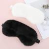 2 Pieces Plush Fluffy Eye Mask Comfortable Blindfold Eye Cover Soft Night Eyeshade Cover Cute Sleep Masks Adjustable Faux Fur Sleeping Mask for Women Men Travel Nap Gift view 4