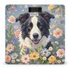 Border Collie Florals Scale for Body Weight Highly Accurate Digital Bathroom Body Scale Digital Bathroom Scales for People Anti-Slip Large LCD Display Smart Scales view 1
