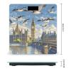 Hand-Painted City Scale for Body Weight Highly Accurate Digital Bathroom Body Scale Digital Bathroom Scales for People Anti-Slip Large LCD Display Smart Scales view 2