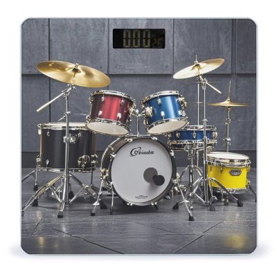 Cool Drum Set Scale for Body Weight Highly Accurate Digital Bathroom Body Scale Digital Bathroom Scales for People Anti-Slip Large LCD Display Smart Scales